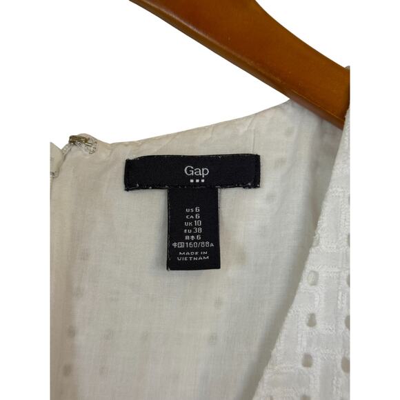 Not For Sale GAP Dress Women 6 White Eyelet‎ Graduation Spring Church - Picture 5 of 7